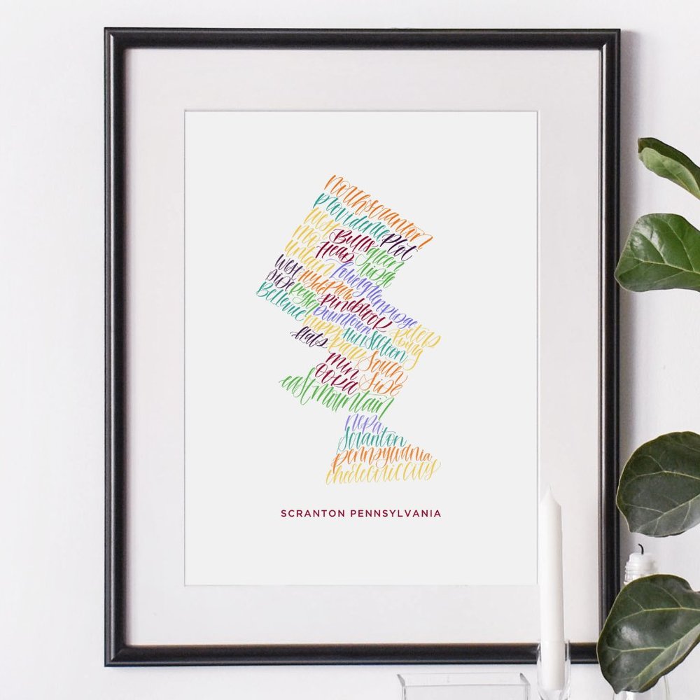 Scranton City Neighborhoods Word Art